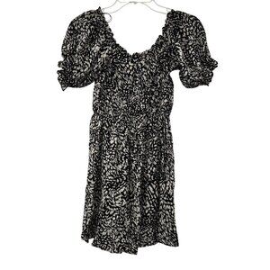 chinese dress ladies Champagne Floral Lace Long Sleeve Ruffle Hem Mini Dress